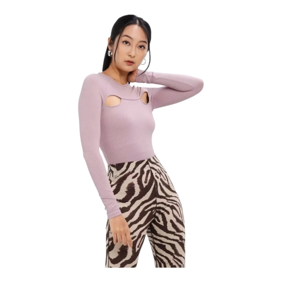 NWT Topshop cutout bodysuit size 12 - Picture 2 of 4